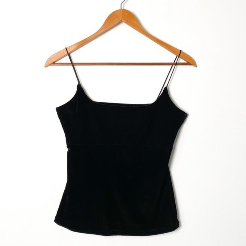 Stunning Vintage Luxe Squared Neck Velvet Silk Top - Picture 4 of 9